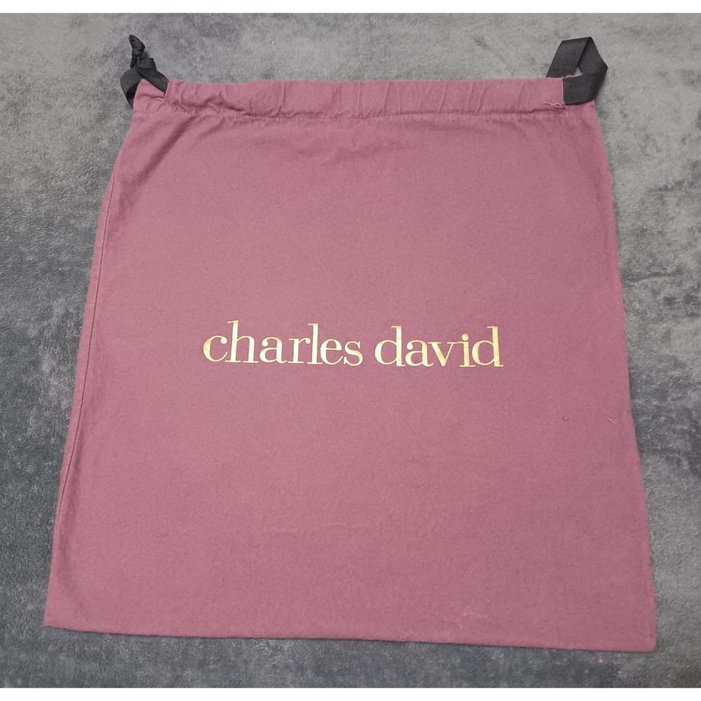 Charles David Purple Flannel Dustbag Travel Pouch Storage Case 22"x20" Designer
